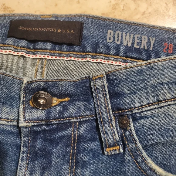 John Varvatos Star USA Bowery Slim Straight Jeans in Blue Men's Size 29 X 33 NWT